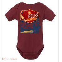 Santa Monica LA Los Angeles Retro Surf Beach Baby Bodysuit thumb 0