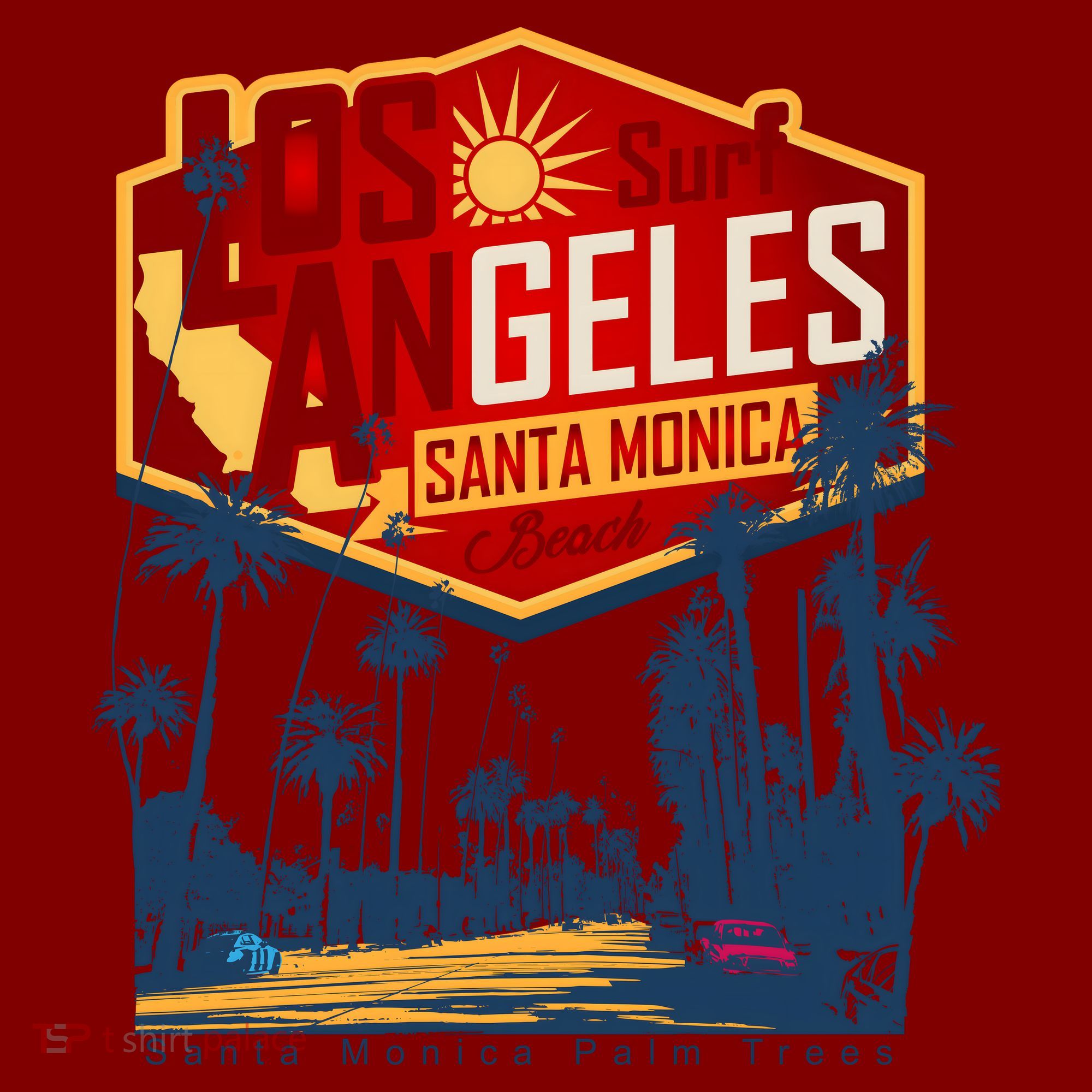 Santa Monica LA Los Angeles Retro Surf Beach Hat