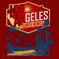 Santa Monica LA Los Angeles Retro Surf Beach Kids Sweatshirt thumb 2