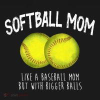 Softball Mom Like A Baseball Mom With Bigger Balls Funny Women's Hoodie thumb 2