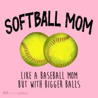 Softball Mom Like A Baseball Mom With Bigger Balls Funny Hoodie thumb 7