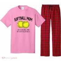 Softball Mom Like A Baseball Mom With Bigger Balls Funny Pajama Set thumb 0