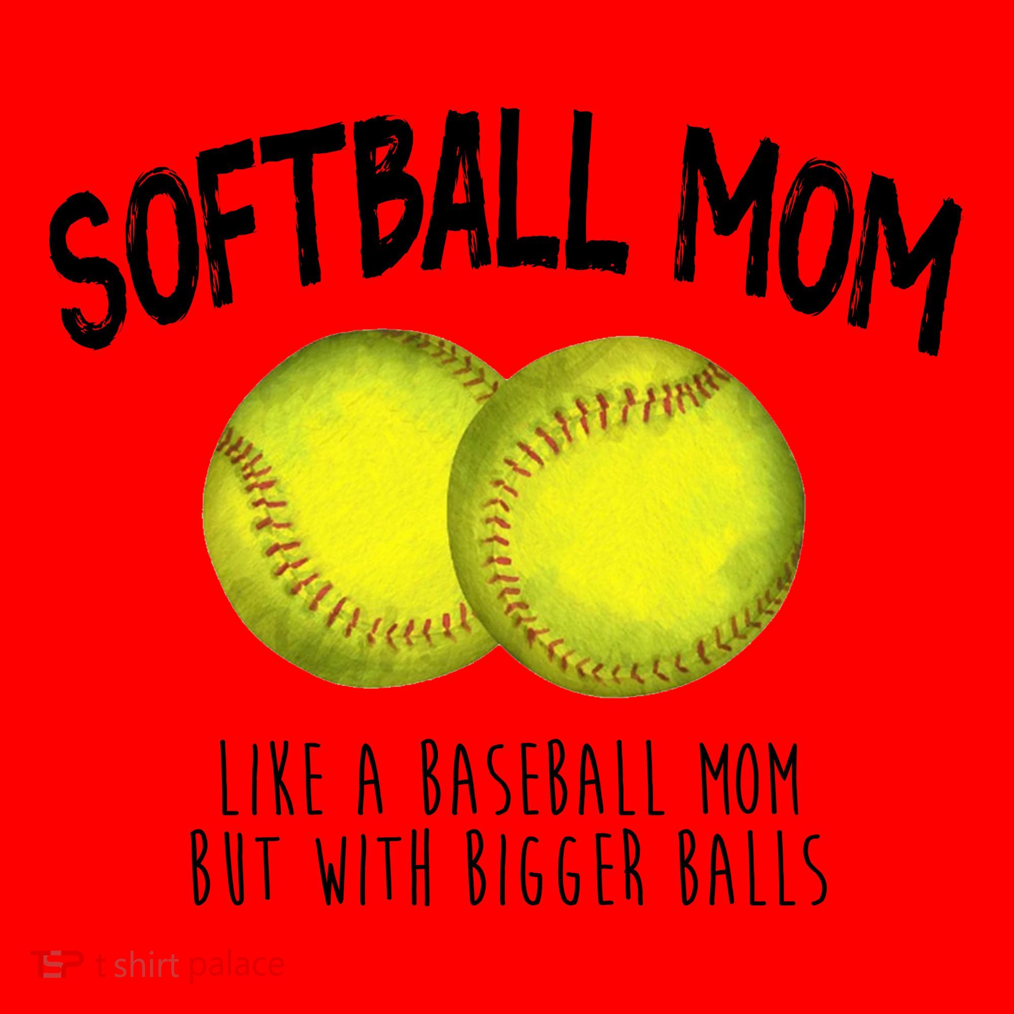 Softball Mom Like A Baseball Mom With Bigger Balls Funny Santa Hat