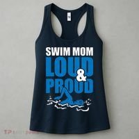 Swim Mom Loud And Proud Sports Athlete Athletic Women's Tank Top thumb 3
