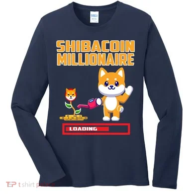 Shibacoin Millionaire Loading Women's Long Sleeve Shirt