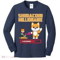 Shibacoin Millionaire Loading Kids Long Sleeve Shirt thumb 0
