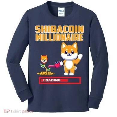 Shibacoin Millionaire Loading Kids Long Sleeve Shirt