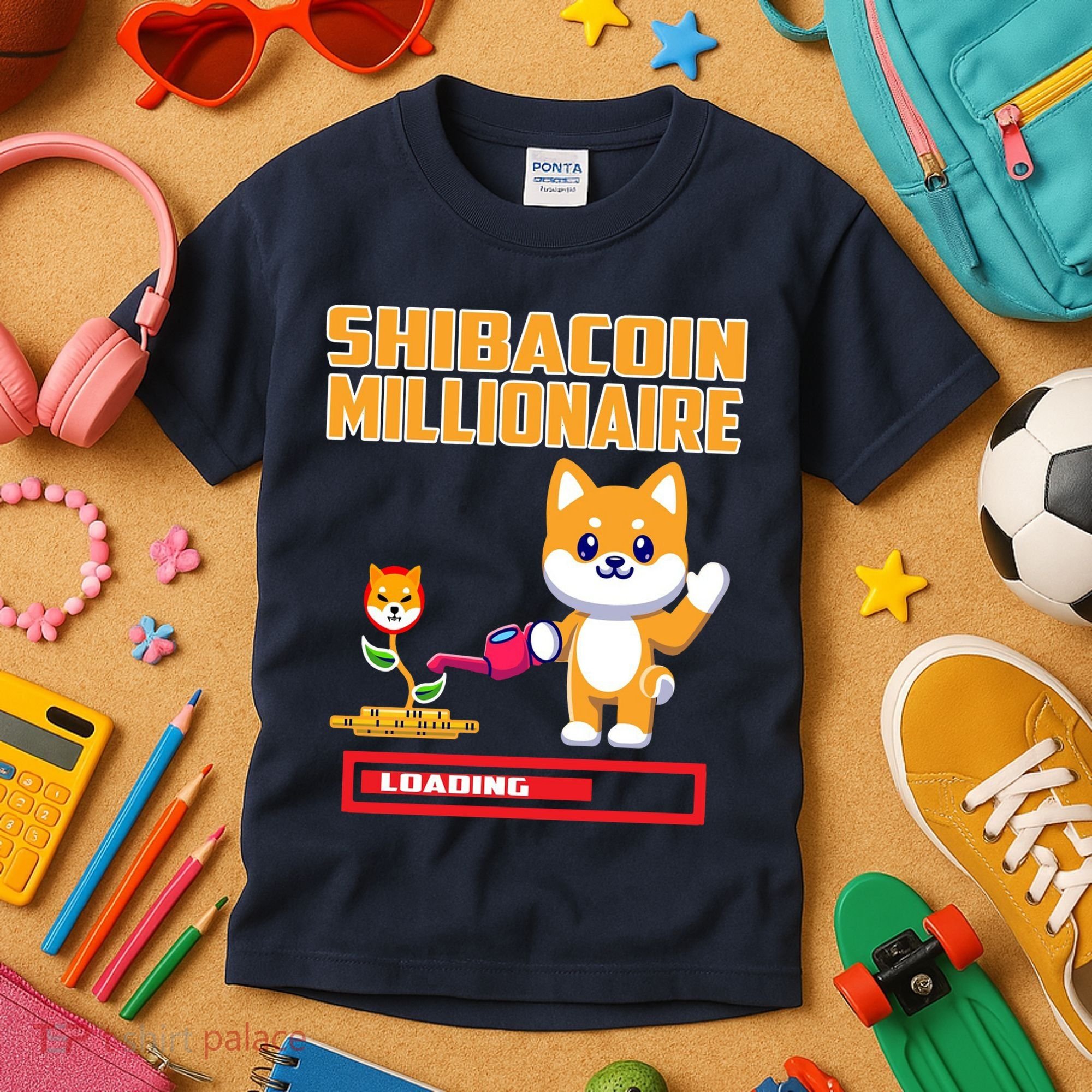 Shibacoin Millionaire Loading Kids T-Shirt