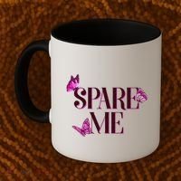 Spare Me Leah Reality Show Meme Butterflies Coffee Mug thumb 2