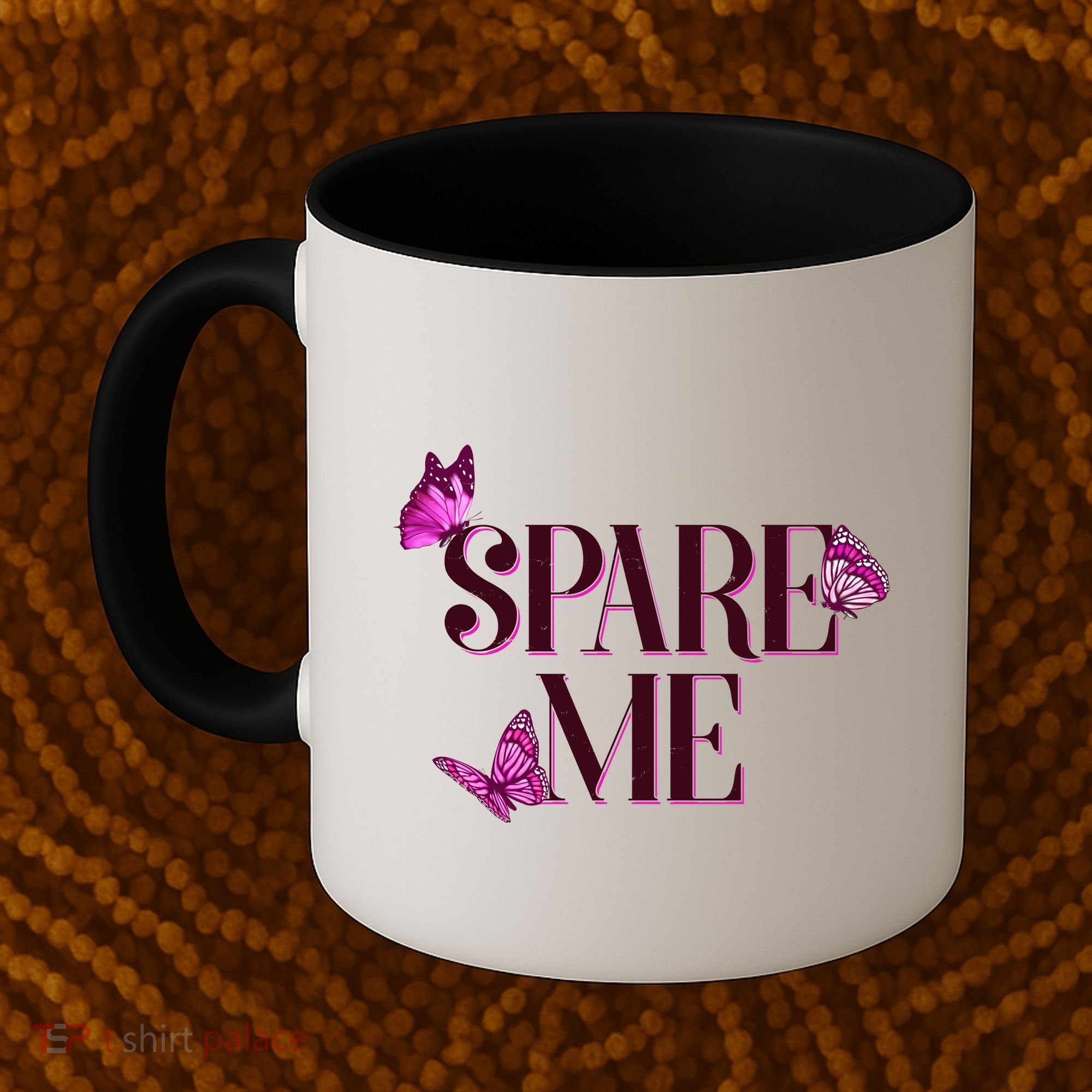 Spare Me Leah Reality Show Meme Butterflies Coffee Mug