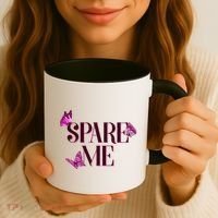 Spare Me Leah Reality Show Meme Butterflies Coffee Mug thumb 3