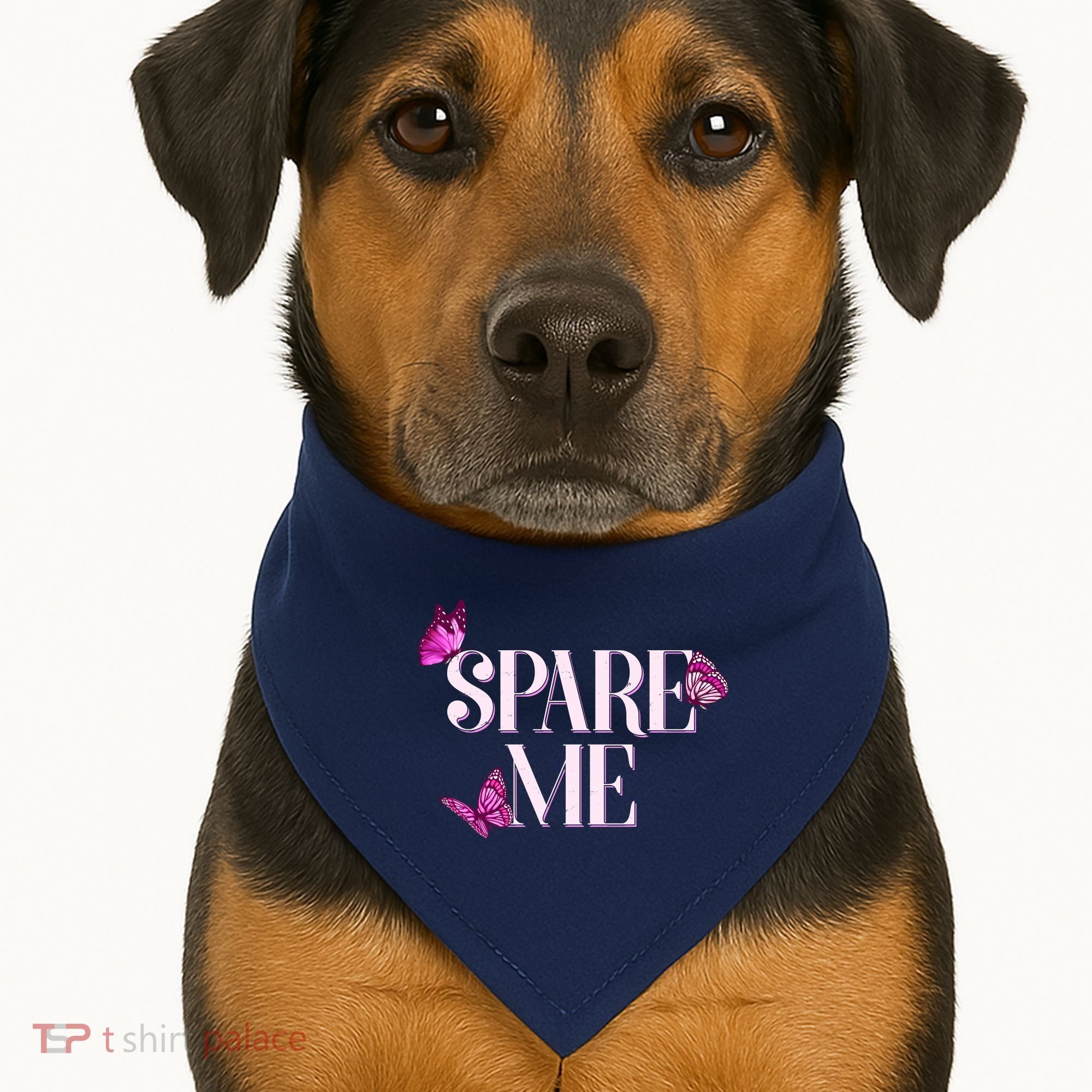 Spare Me Leah Reality Show Meme Butterflies USA-Made Doggie Bandana