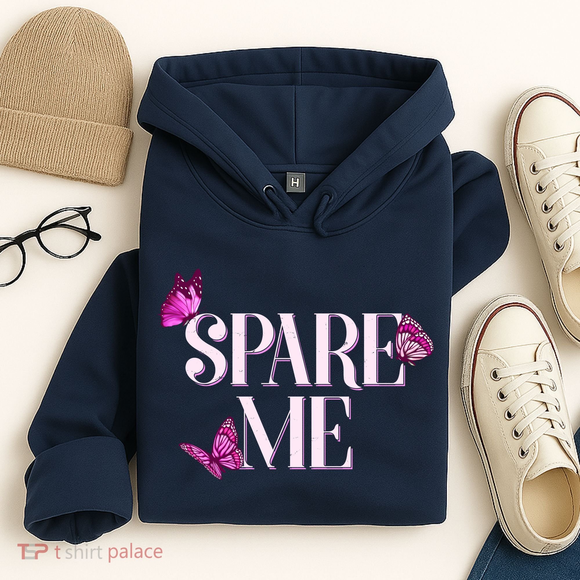 Spare Me Leah Reality Show Meme Butterflies Hoodie