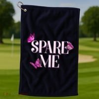 Spare Me Leah Reality Show Meme Butterflies Golf Towel thumb 1