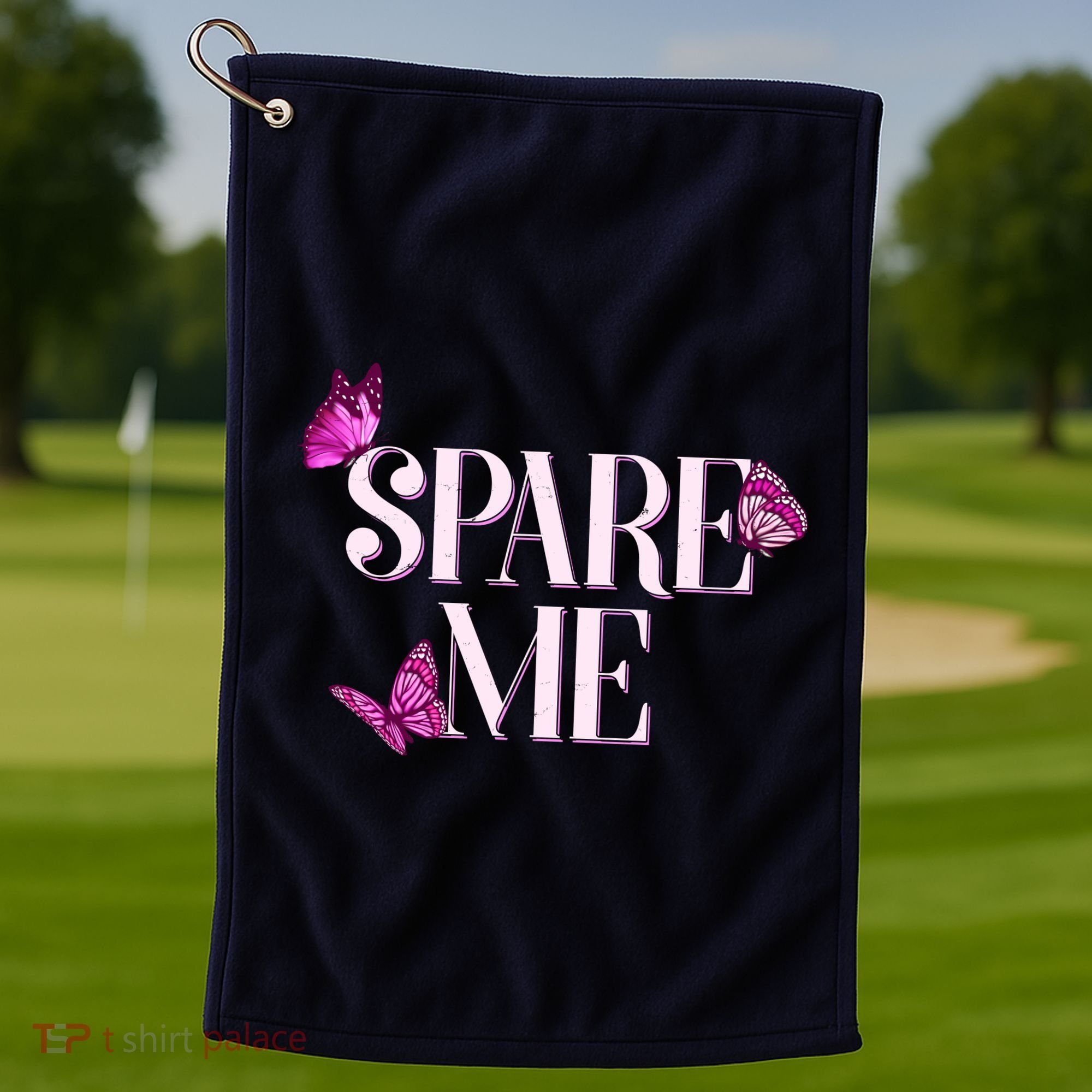 Spare Me Leah Reality Show Meme Butterflies Golf Towel