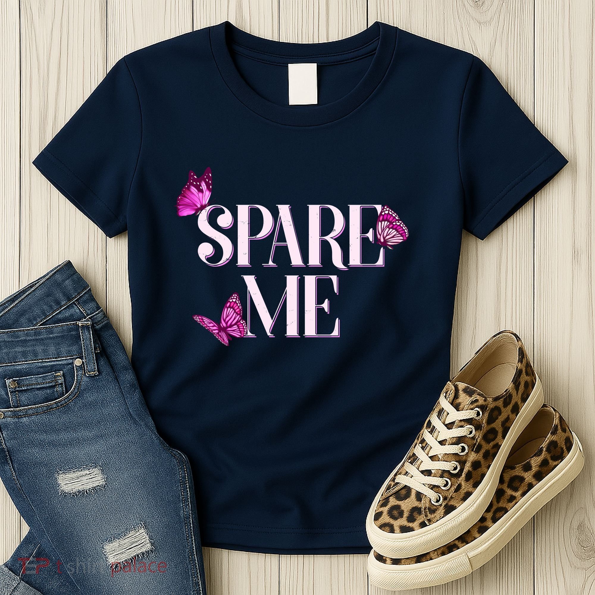 Spare Me Leah Reality Show Meme Butterflies Women's T-Shirt