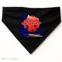 Santa Monica Los Angeles Palm Trees Scenic USA-Made Doggie Bandana thumb 0