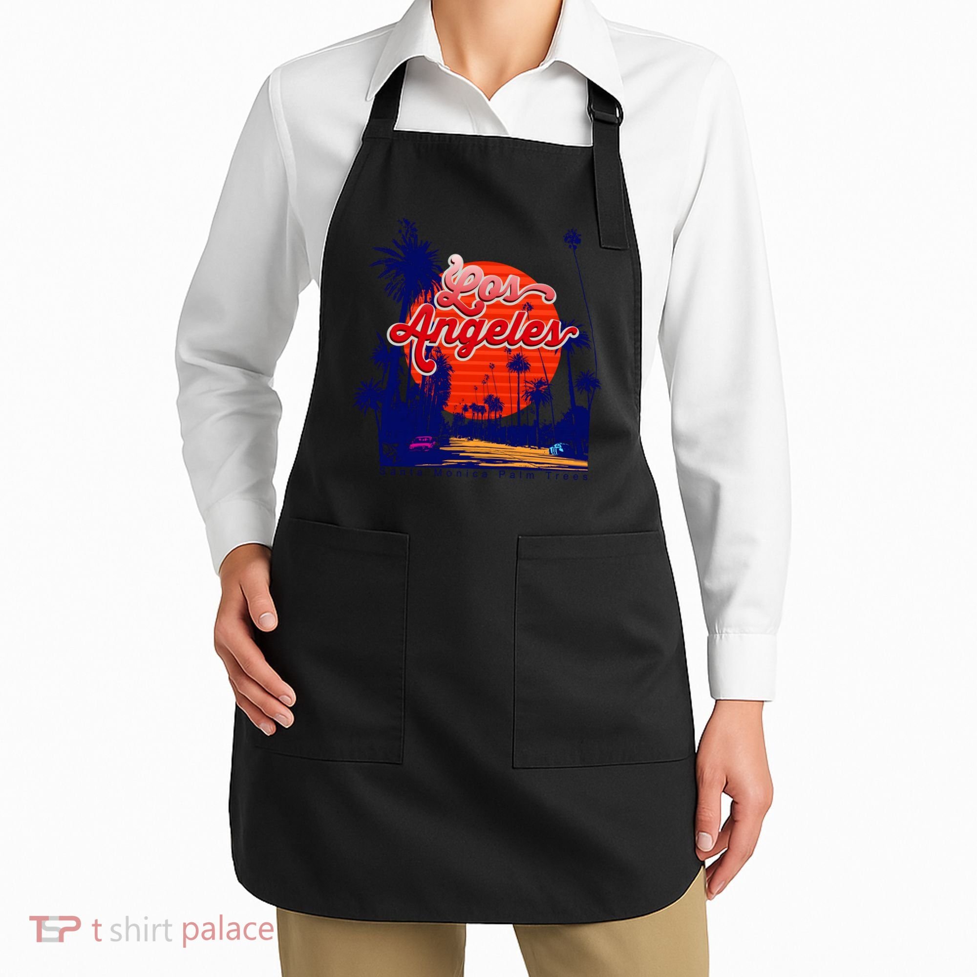 Santa Monica Los Angeles Palm Trees Scenic Apron