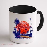 Santa Monica Los Angeles Palm Trees Scenic Coffee Mug thumb 1