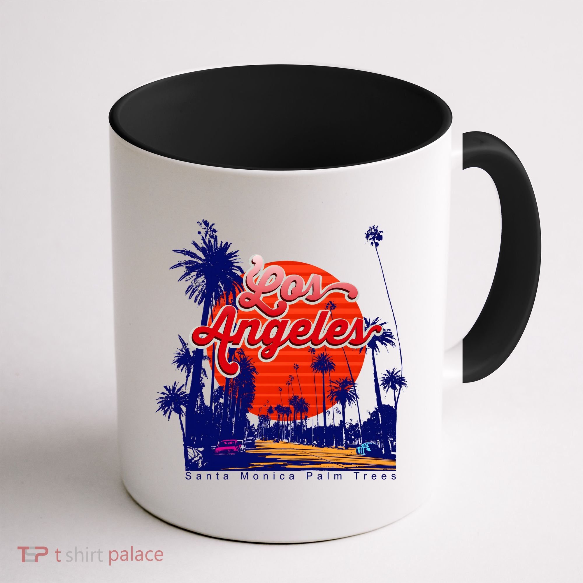 Santa Monica Los Angeles Palm Trees Scenic Coffee Mug