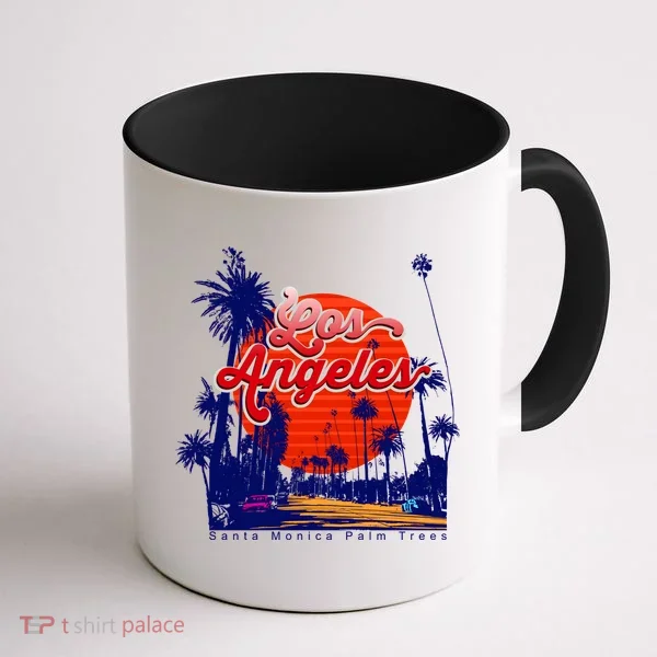 Santa Monica Los Angeles Palm Trees Scenic Coffee Mug