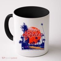 Santa Monica Los Angeles Palm Trees Scenic Coffee Mug thumb 0
