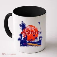 Santa Monica Los Angeles Palm Trees Scenic Coffee Mug thumb 0