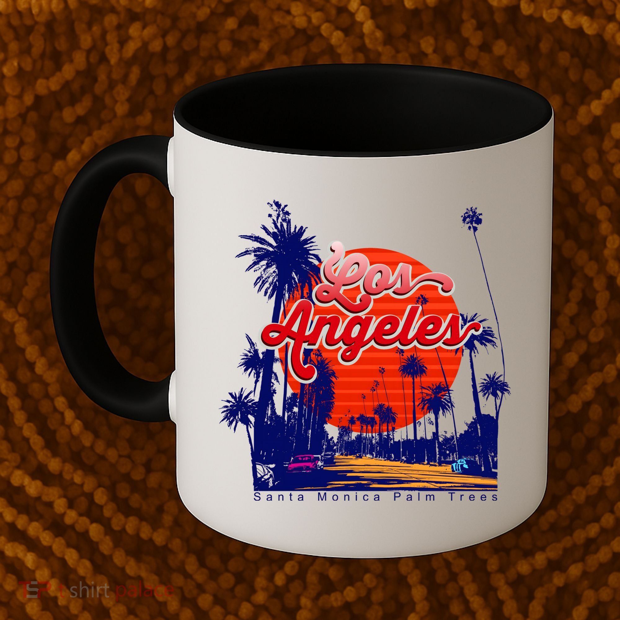 Santa Monica Los Angeles Palm Trees Scenic Coffee Mug