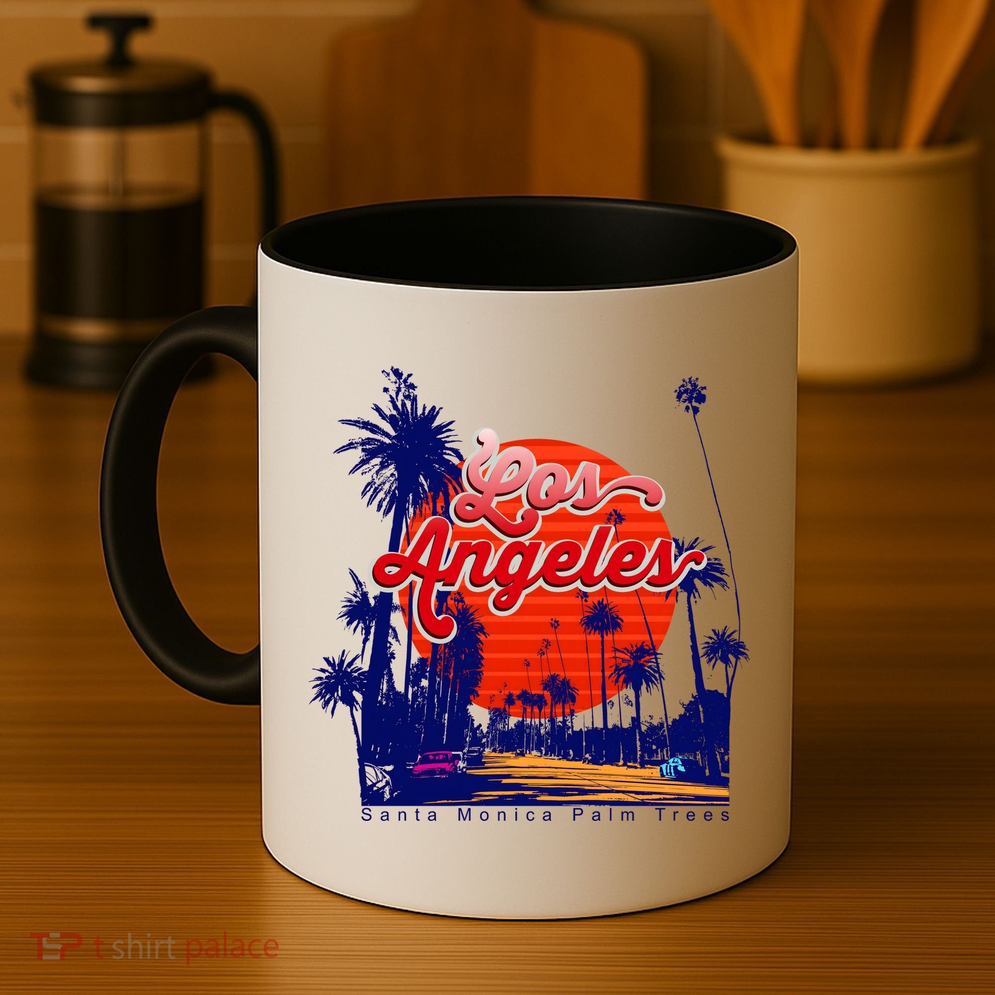 Santa Monica Los Angeles Palm Trees Scenic Coffee Mug