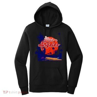 Santa Monica Los Angeles Palm Trees Scenic Women's Hoodie