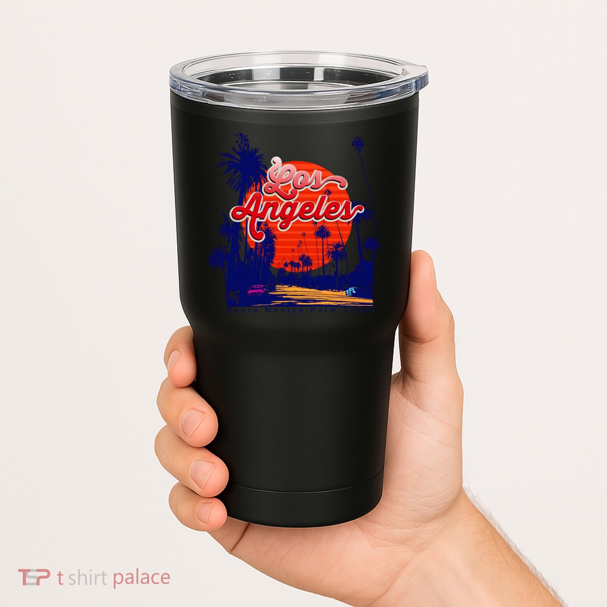 Santa Monica Los Angeles Palm Trees Scenic Tumbler