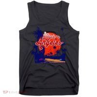 Santa Monica Los Angeles Palm Trees Scenic Tank Top thumb 0