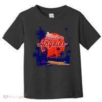Santa Monica Los Angeles Palm Trees Scenic Toddler T-Shirt thumb 0