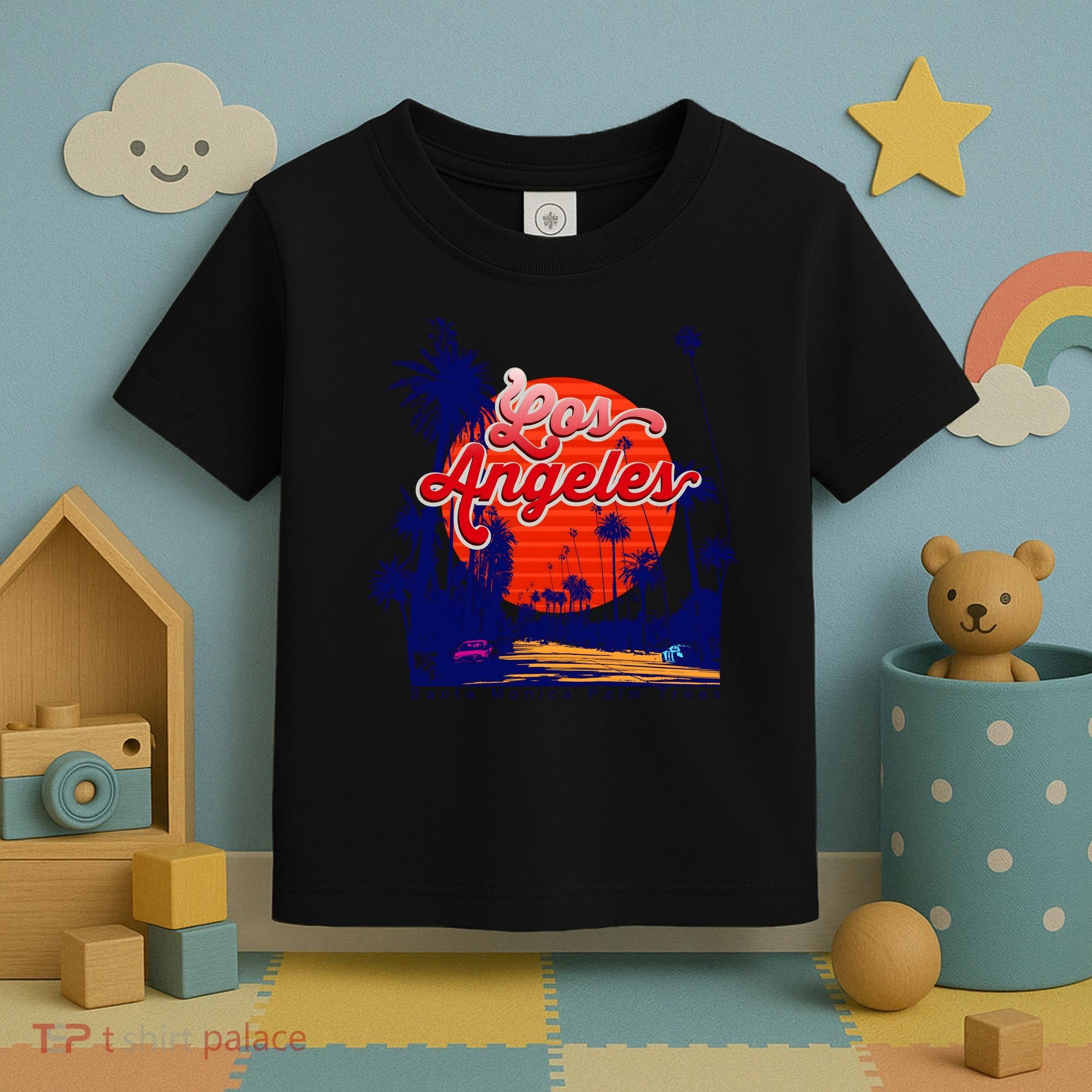 Santa Monica Los Angeles Palm Trees Scenic Toddler T-Shirt
