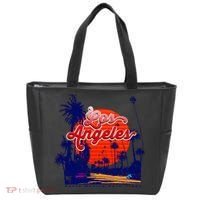 Santa Monica Los Angeles Palm Trees Scenic Tote Bag thumb 0