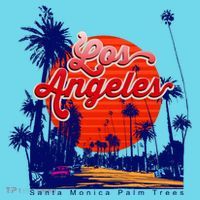 Santa Monica Los Angeles Palm Trees Scenic Long Sleeve Shirt thumb 2