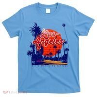 Santa Monica Los Angeles Palm Trees Scenic T-Shirt thumb 0