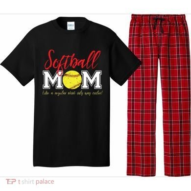 Softball Mom Like A Regular Mom Only Cooler Design Cool Gift Pajama Set
