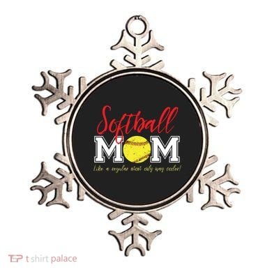 Softball Mom Like A Regular Mom Only Cooler Design Cool Gift Ornament