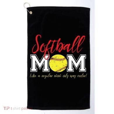 Softball Mom Like A Regular Mom Only Cooler Design Cool Gift Golf Towel