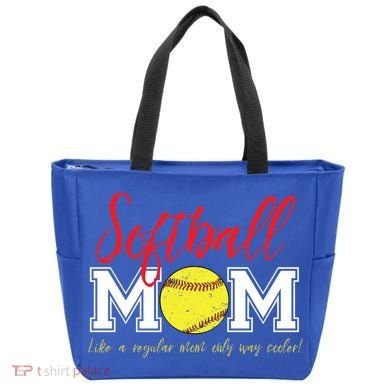 Softball Mom Like A Regular Mom Only Cooler Design Cool Gift Tote Bag
