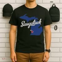 Saugatuck Michigan MI Map T-Shirt thumb 6