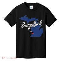 Saugatuck Michigan MI Map Kids T-Shirt thumb 0