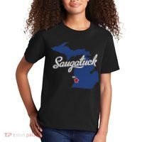 Saugatuck Michigan MI Map Kids T-Shirt thumb 2