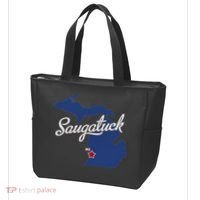 Saugatuck Michigan MI Map Tote Bag thumb 3