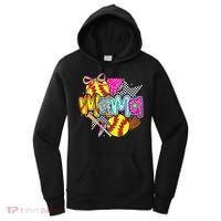 Softball Mama Mom Softball Game Day Vibes Mothers Day Women Women's Hoodie thumb 0
