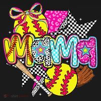 Softball Mama Mom Softball Game Day Vibes Mothers Day Women Women's Hoodie thumb 2