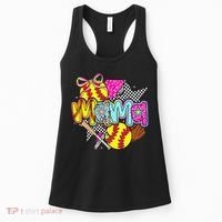 Softball Mama Mom Softball Game Day Vibes Mothers Day Women Women's Tank Top thumb 0
