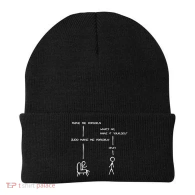 Sudo Make Me Popcorn - Funny Programming Jokes Beanie