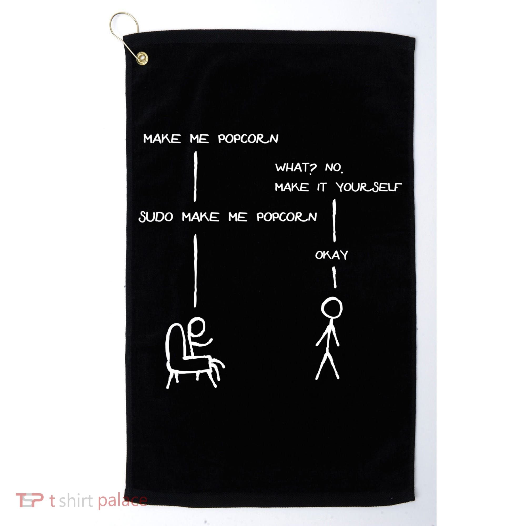 Sudo Make Me Popcorn - Funny Programming Jokes Golf Towel